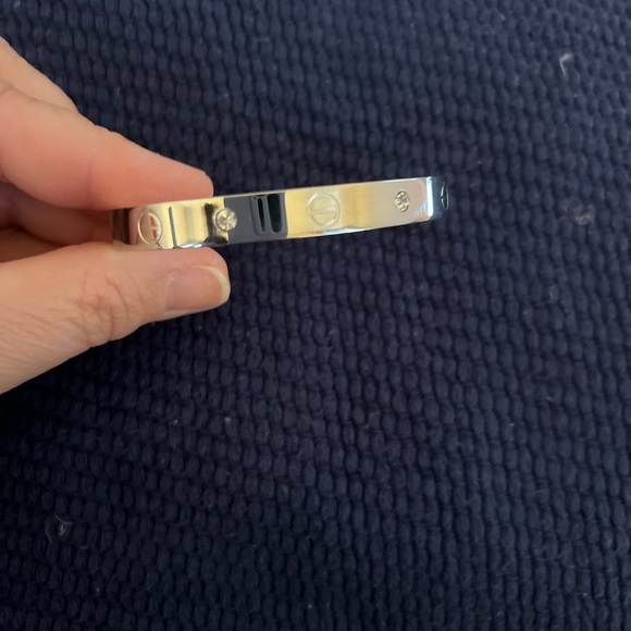 Silver Tone Solid stainless Cuff - Picture 6 of 6